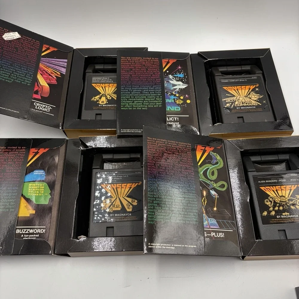 Magnavox Odyssey 2 Games Lot Of 4 Alien Invaders Cosmic Conflict Speedway